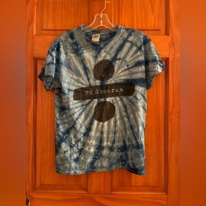 Ed Sheeran Shirt Men’s Blue Tie Dye Tee Size Small